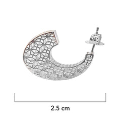 Arracada Filigrana Floral Colección Esencia Plata .925 con Baño de Oro 18K y Baño de Rodio