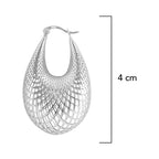 Arracada Filigrana Gota de Red Colección Esencia Plata .925 con Baño de Rodio