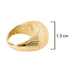 Anillo Filigrana Bombeado Red Colección Esencia Plata .925 con Baño de Oro 18K