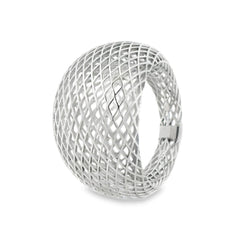 Anillo Filigrana Bombeado Red Completo Colección Esencia Plata .925 con Baño de Rodio