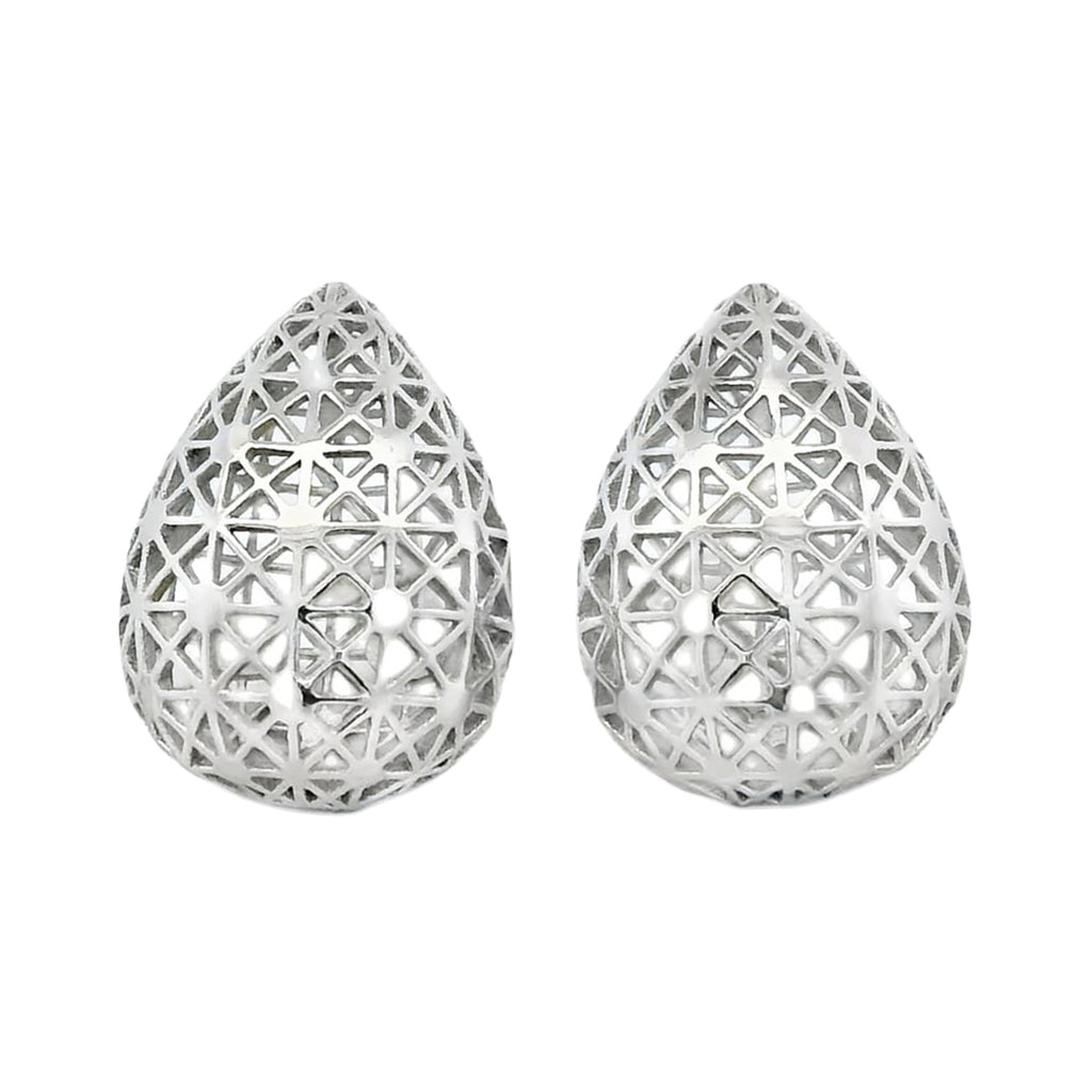 Arete Filigrana Gota Chica Colección Esencia Plata .925 con Baño de Rodio