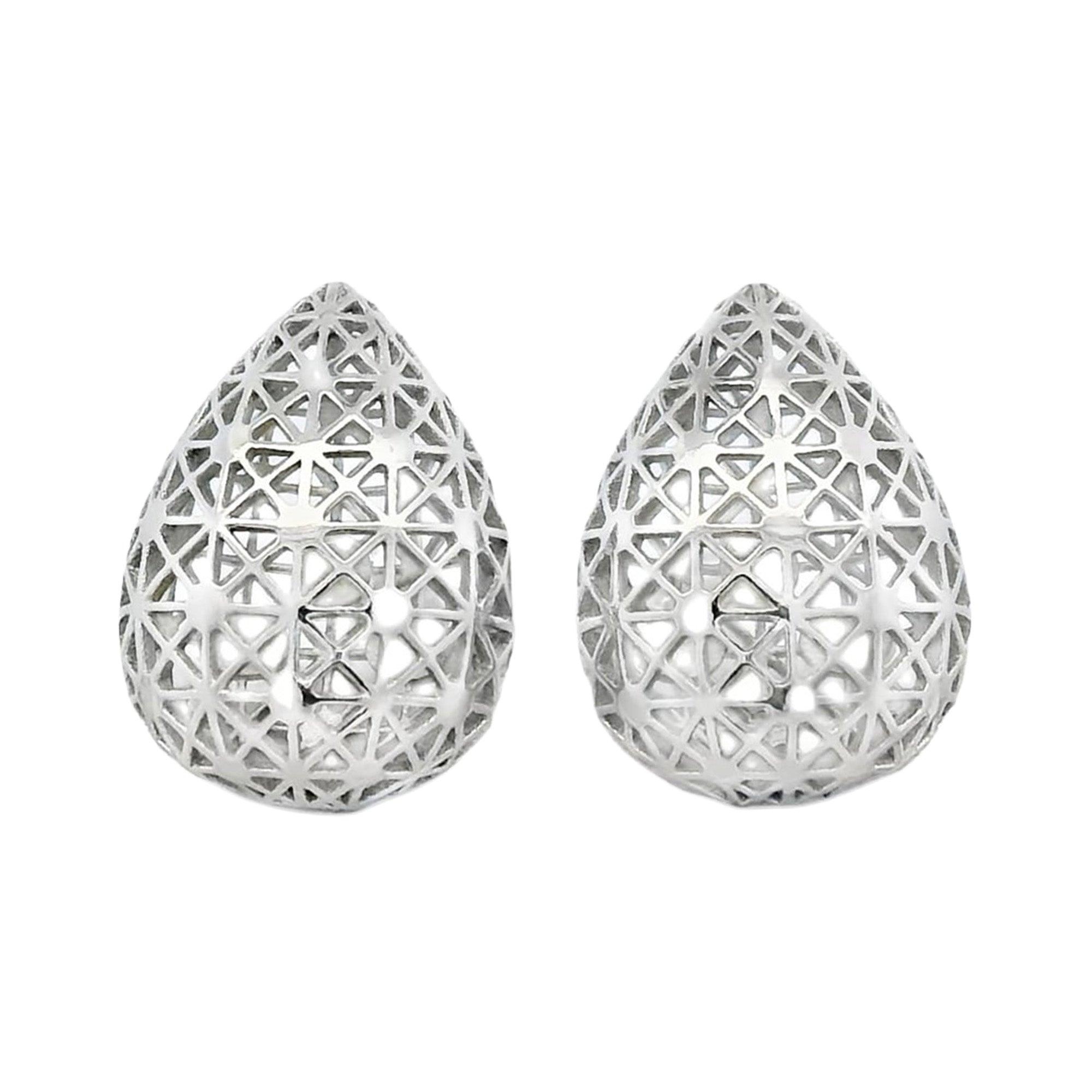 Arete Filigrana Gota Chica Colección Esencia Plata .925 con Baño de Rodio