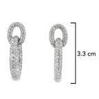 Arete Filigrana Eslabón Colección Esencia Plata .925 con Baño de Rodio