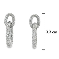 Arete Filigrana Eslabón Colección Esencia Plata .925 con Baño de Rodio