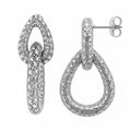 Arete Filigrana Gota Eslabón Colección Esencia Plata .925 con Baño de Rodio