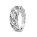 Anillo Filigrana Flores y Lineas Coleccion Esencia Plata .925 con Baño de Rodio