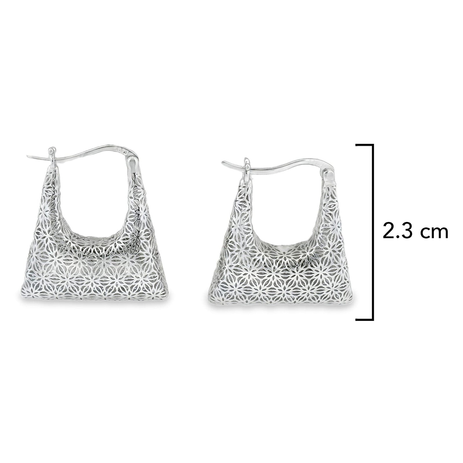 Arracada Filigrana Canasta Colección Esencia Plata .925 Baño de Rodio