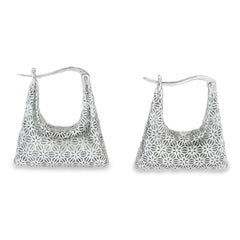 Arracada Filigrana Canasta Colección Esencia Plata .925 Baño de Rodio