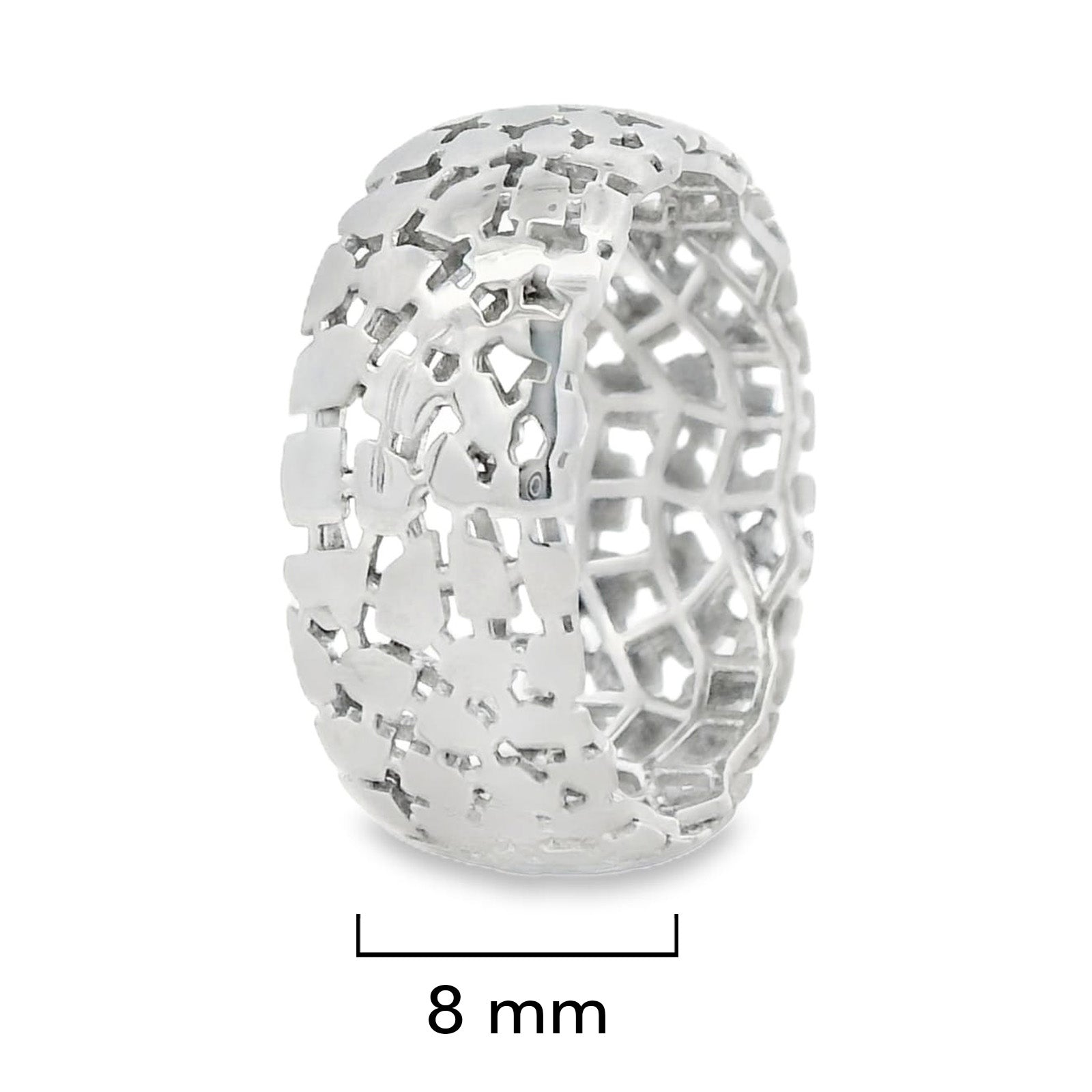 Anillo Filigrana Cruces Colección Esencia Plata .925 Baño de Rodio