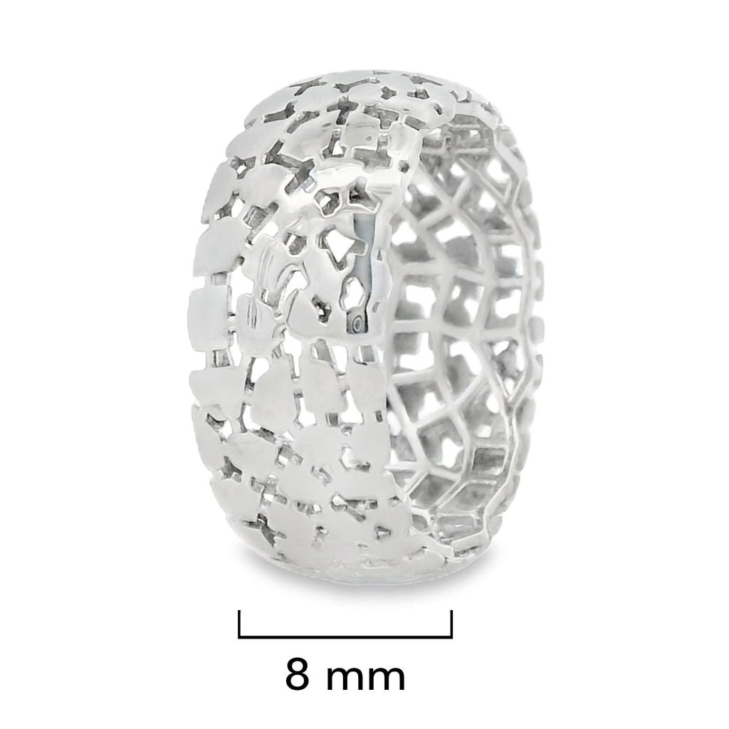 Anillo Filigrana Cruces Colección Esencia Plata .925 Baño de Rodio