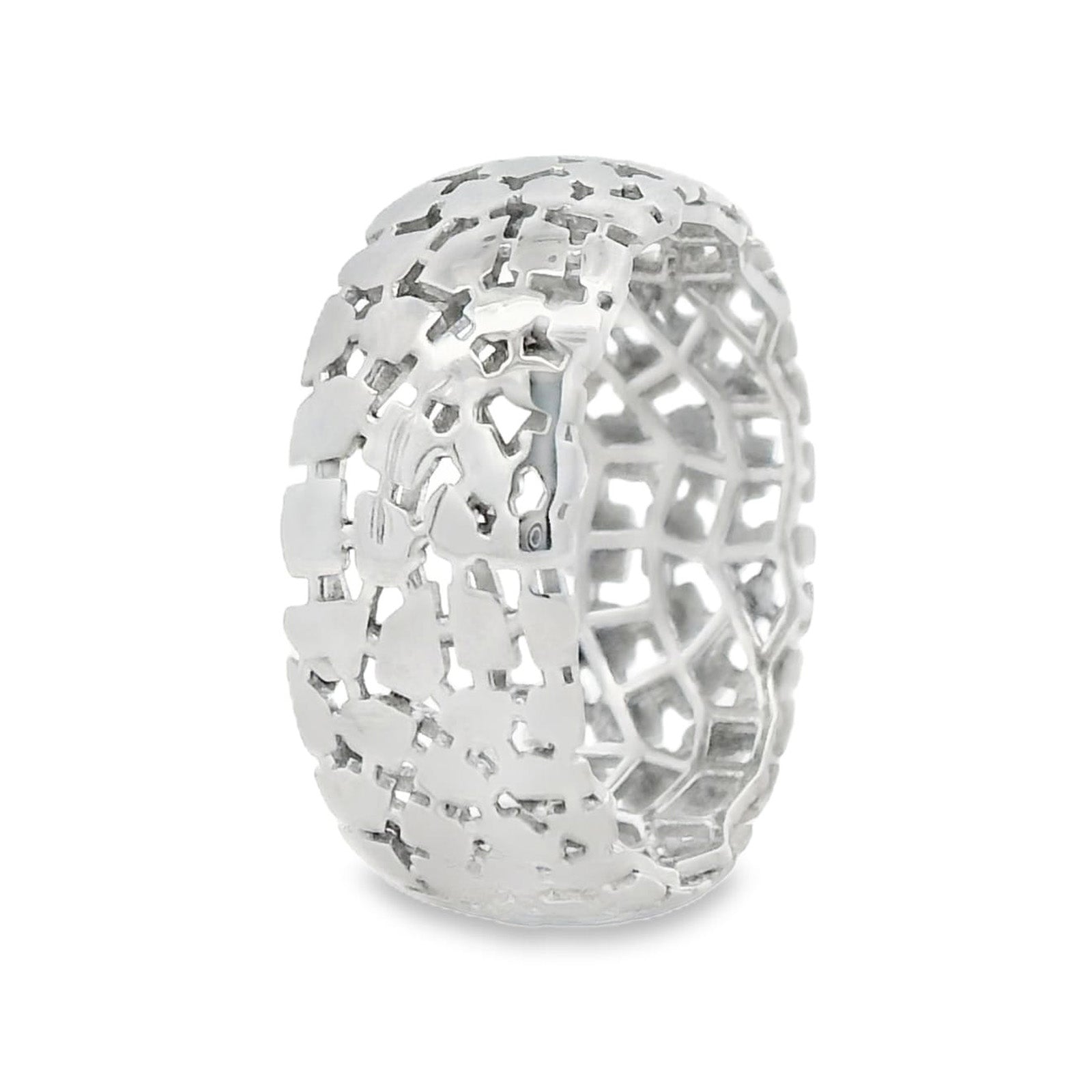 Anillo Filigrana Cruces Colección Esencia Plata .925 Baño de Rodio