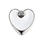 Aretes Maxi Corazones Lisos Latido de Plata, Plata .925 con Baño de Rodio
