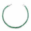 Pulsera Piedras Preciosas Círculos de Esmeralda Plata .925 con Baño de Rodio