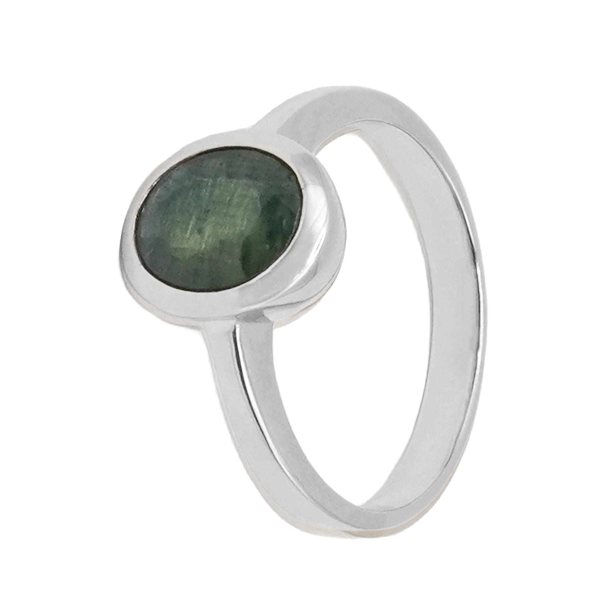 Anillo Piedras Preciosas Heated zafiro, Plata .925 con Baño de Rodio