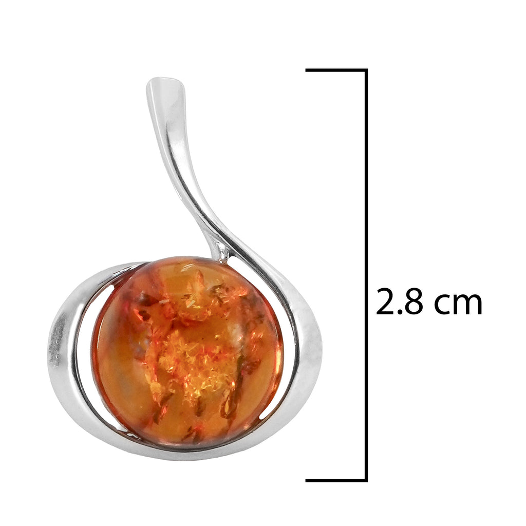 Dije "S" Ámbar Polaco 2.8 cm Plata .925