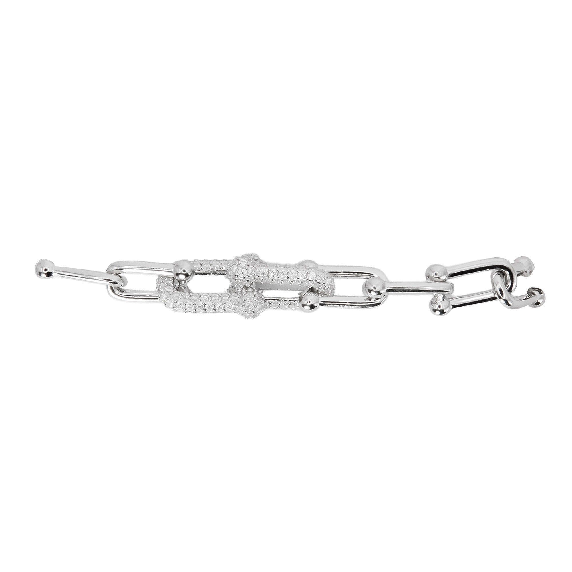 Pulsera Inspirada Tiff 7mm Unión Plata .925 con Baño de Rodio