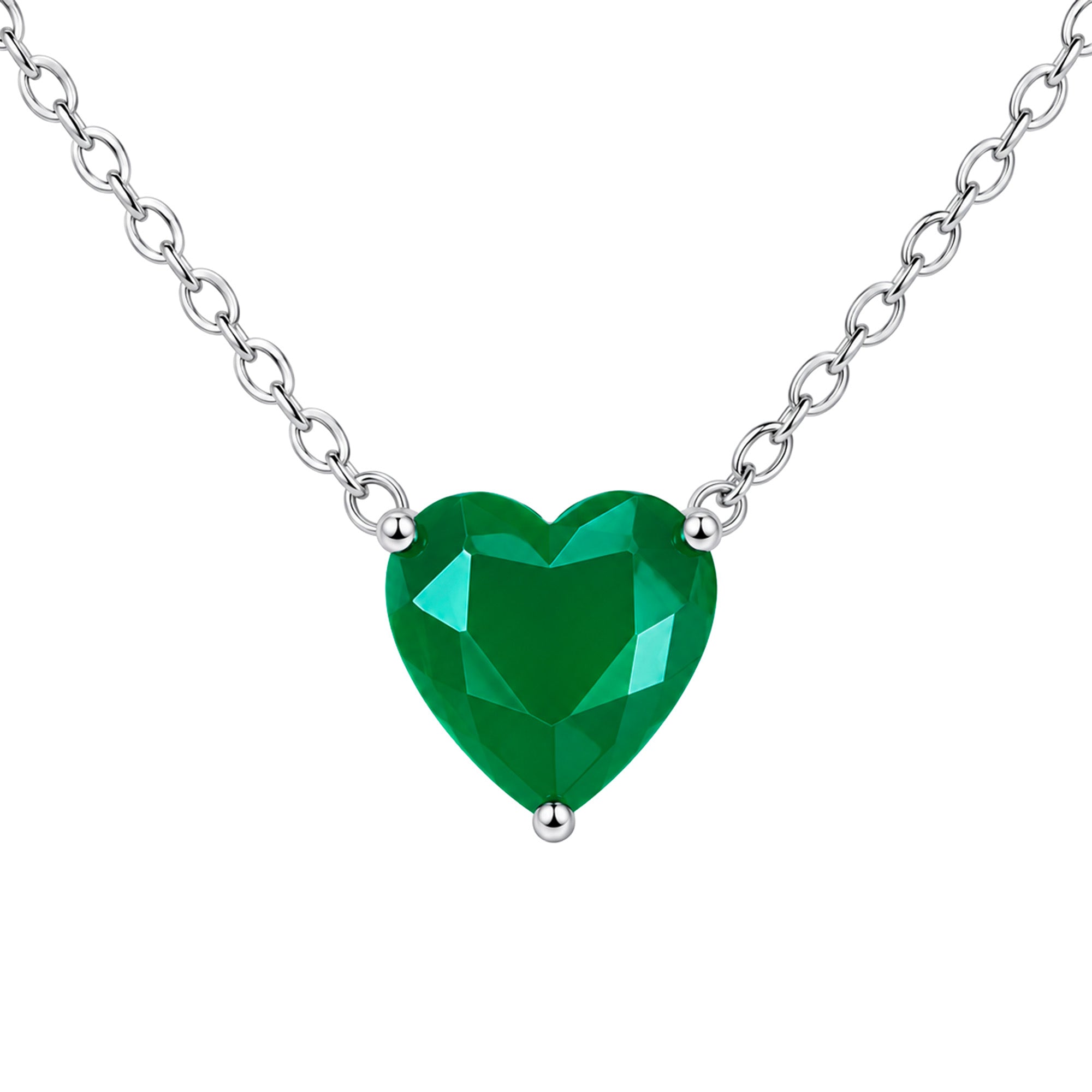 Collar Turmalina Paraiba Corazón, Plata .925 con Rodio