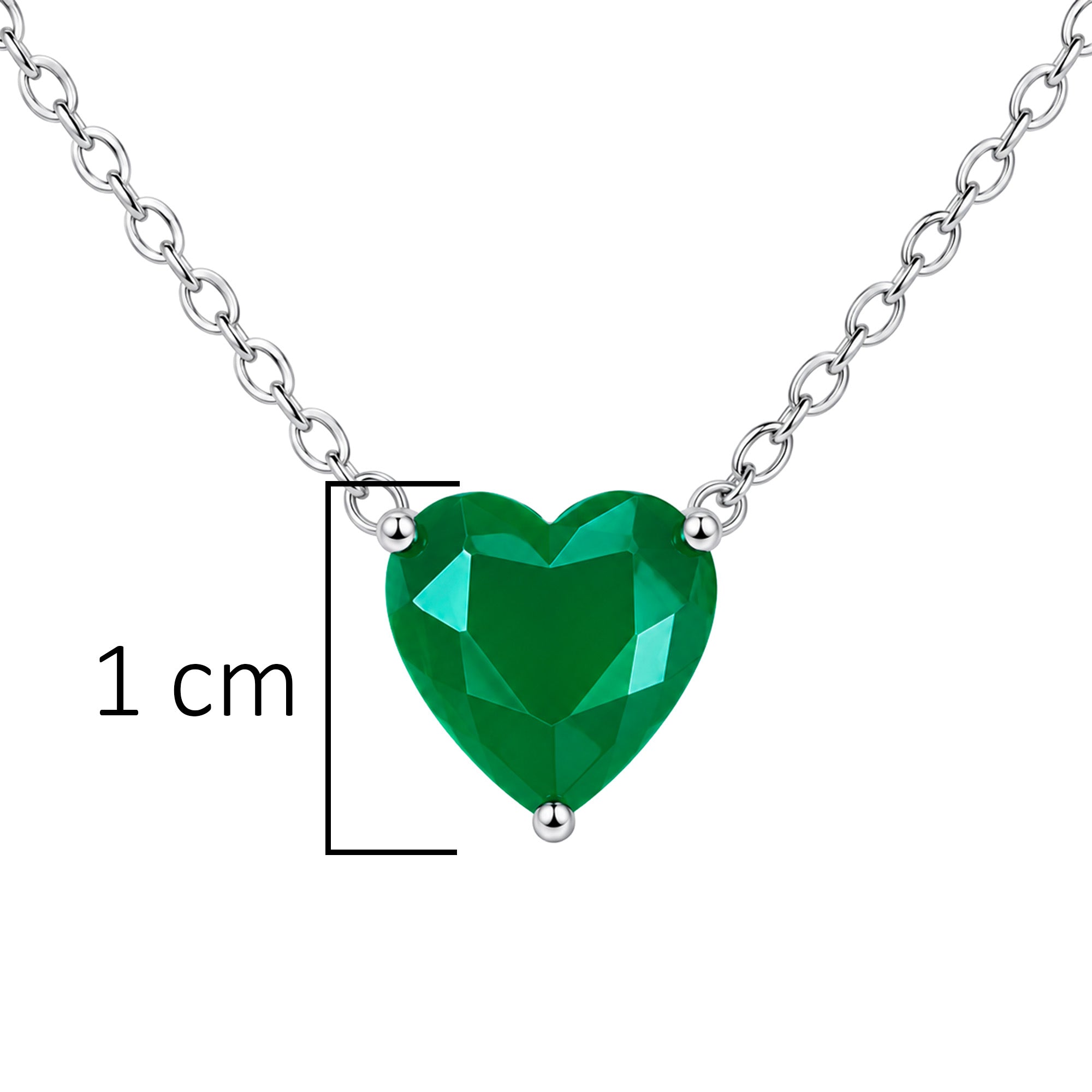 Collar Turmalina Paraiba Corazón, Plata .925 con Rodio