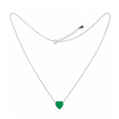 Collar Turmalina Paraiba Corazón, Plata .925 con Rodio