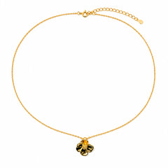 Collar Flor Sakura Chica Colección Florecer Plata .925 con Baño de Oro 18k