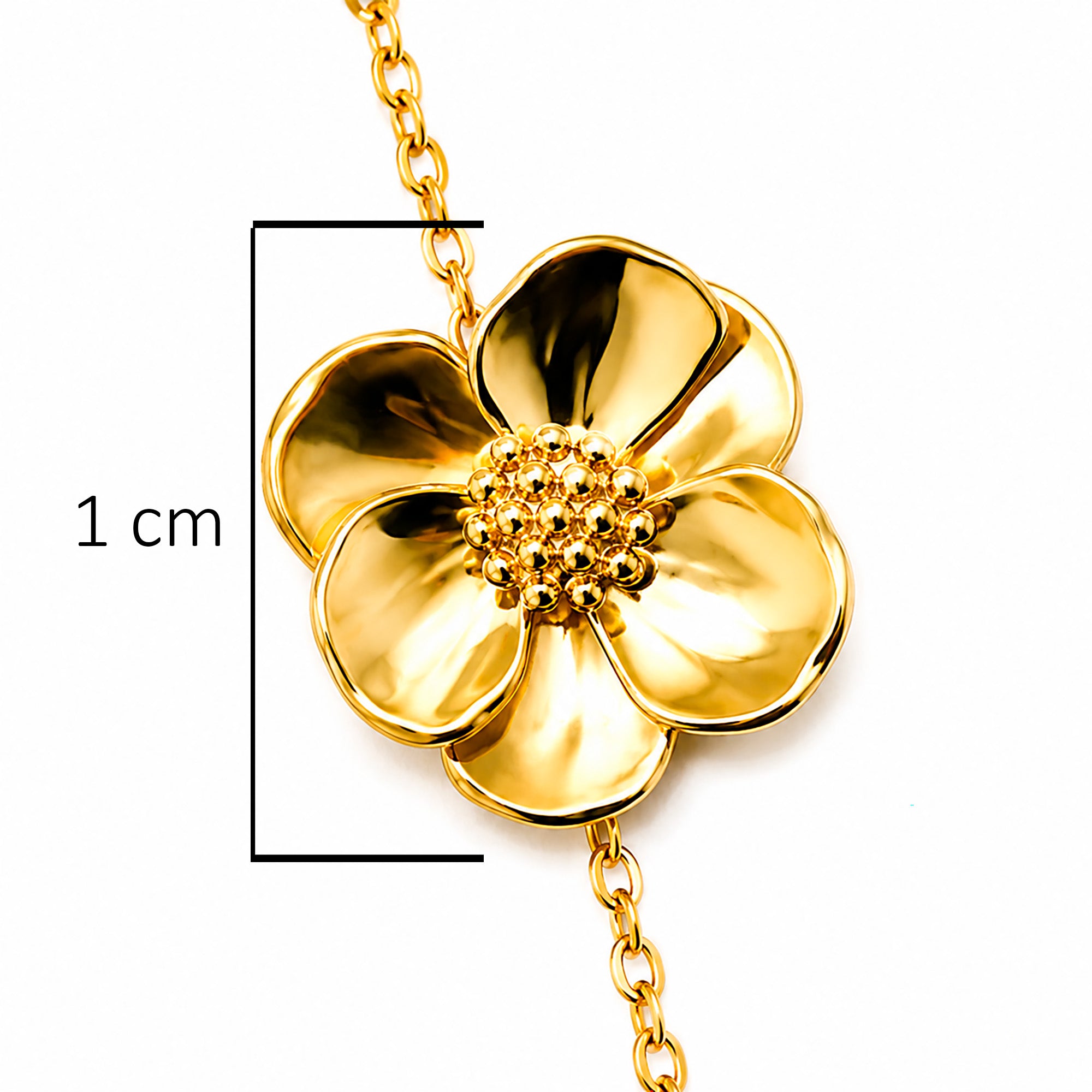 Collar Flor Sakura Chica Colección Florecer Plata .925 con Baño de Oro 18k