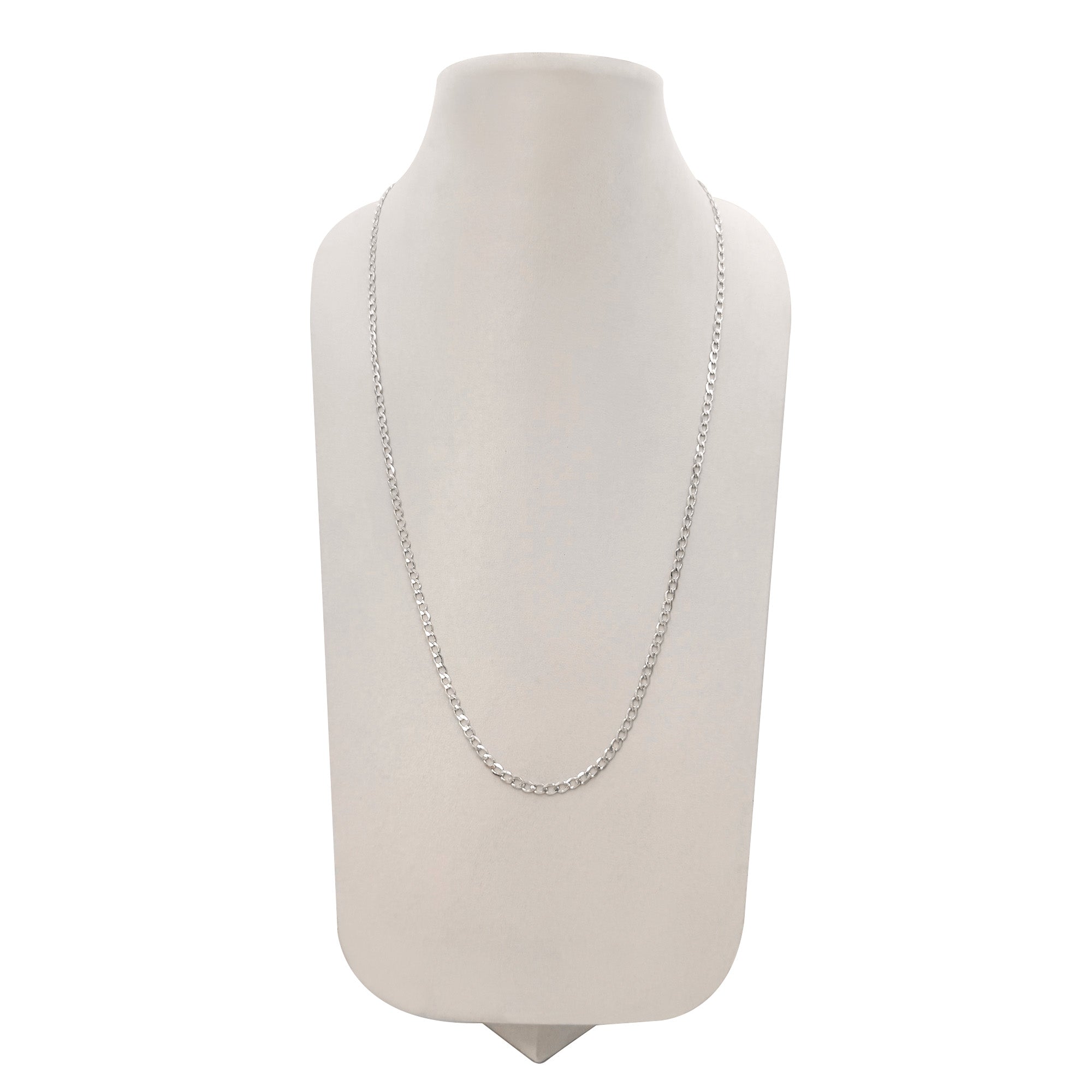 Cadena Cubana 4mm Abierta Plata .925