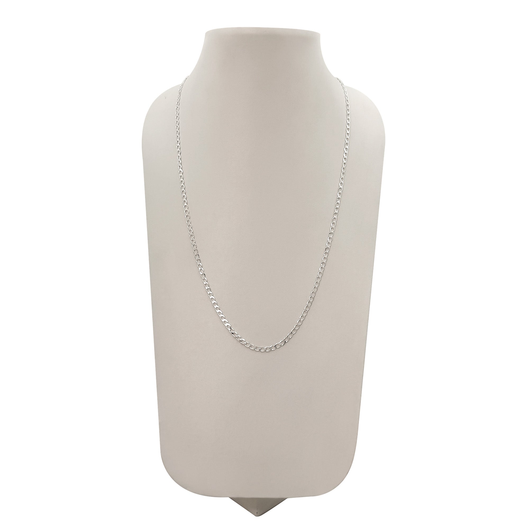 Cadena Cubana 4mm Abierta Plata .925