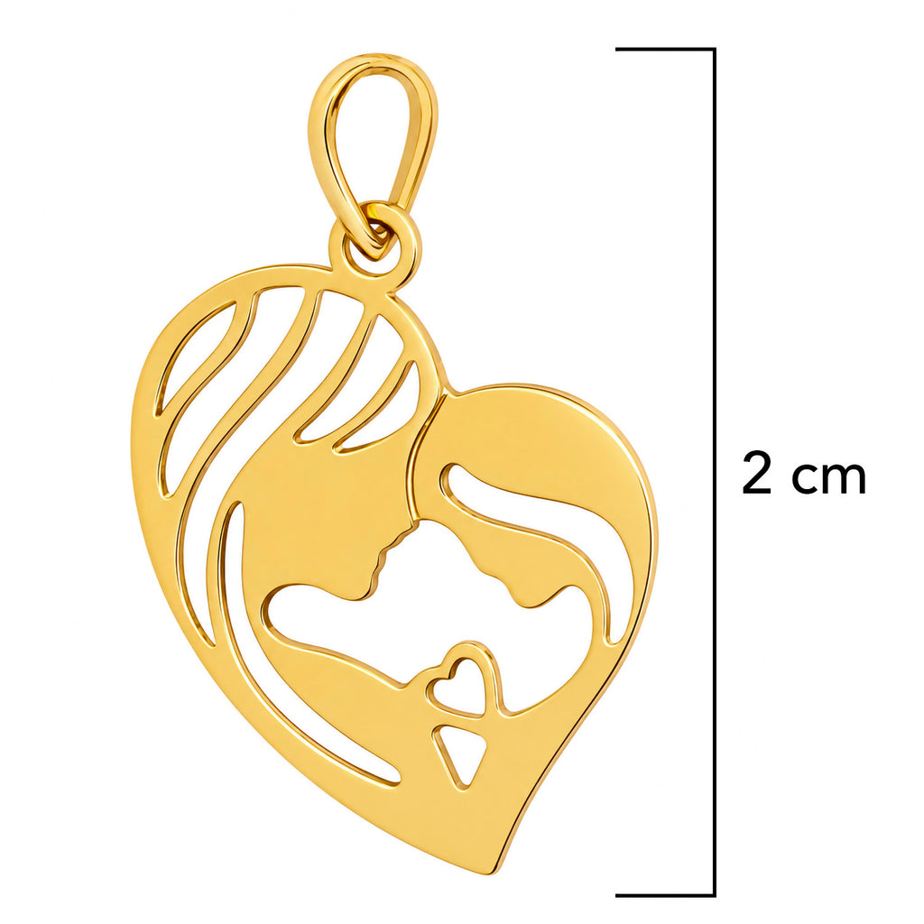 Dije Corazon Mamá e Hija Oro 14K