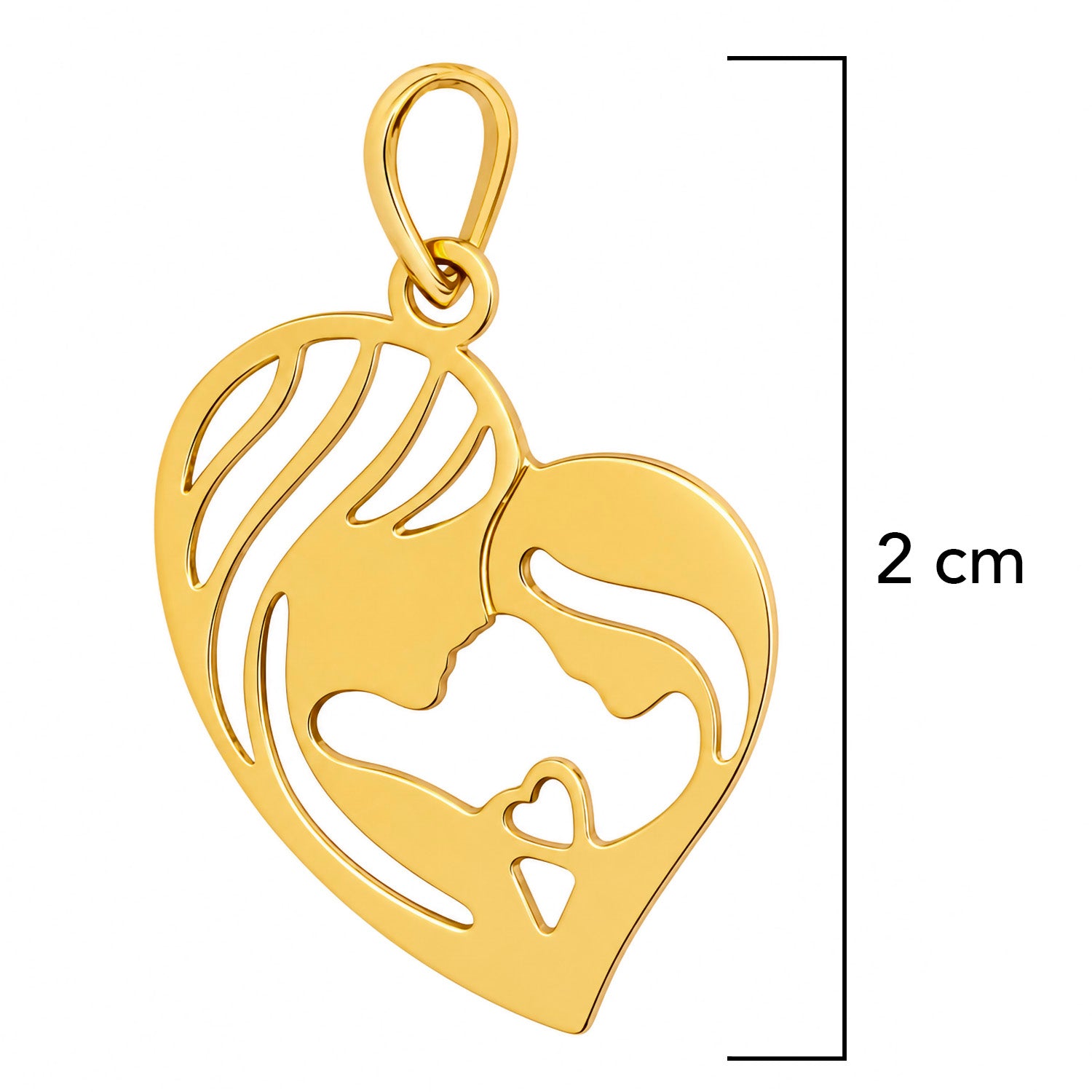 Dije Corazon Mamá e Hija Oro 14K