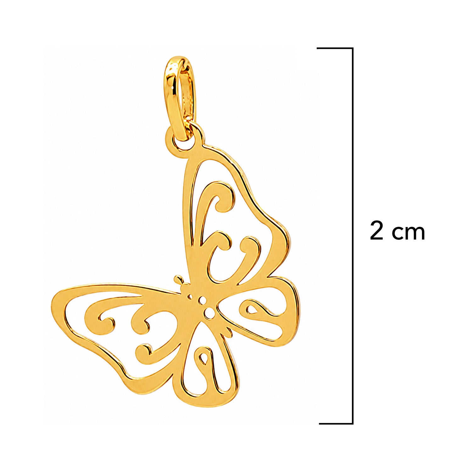 Dije de Mariposa Calada Oro 14K
