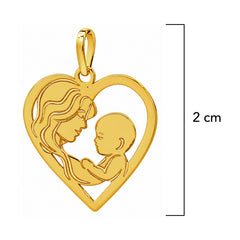 Dije Maxi Corazon Mamá con Bebé Oro 14K