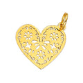 Dije Corazon Calado Oro 14k