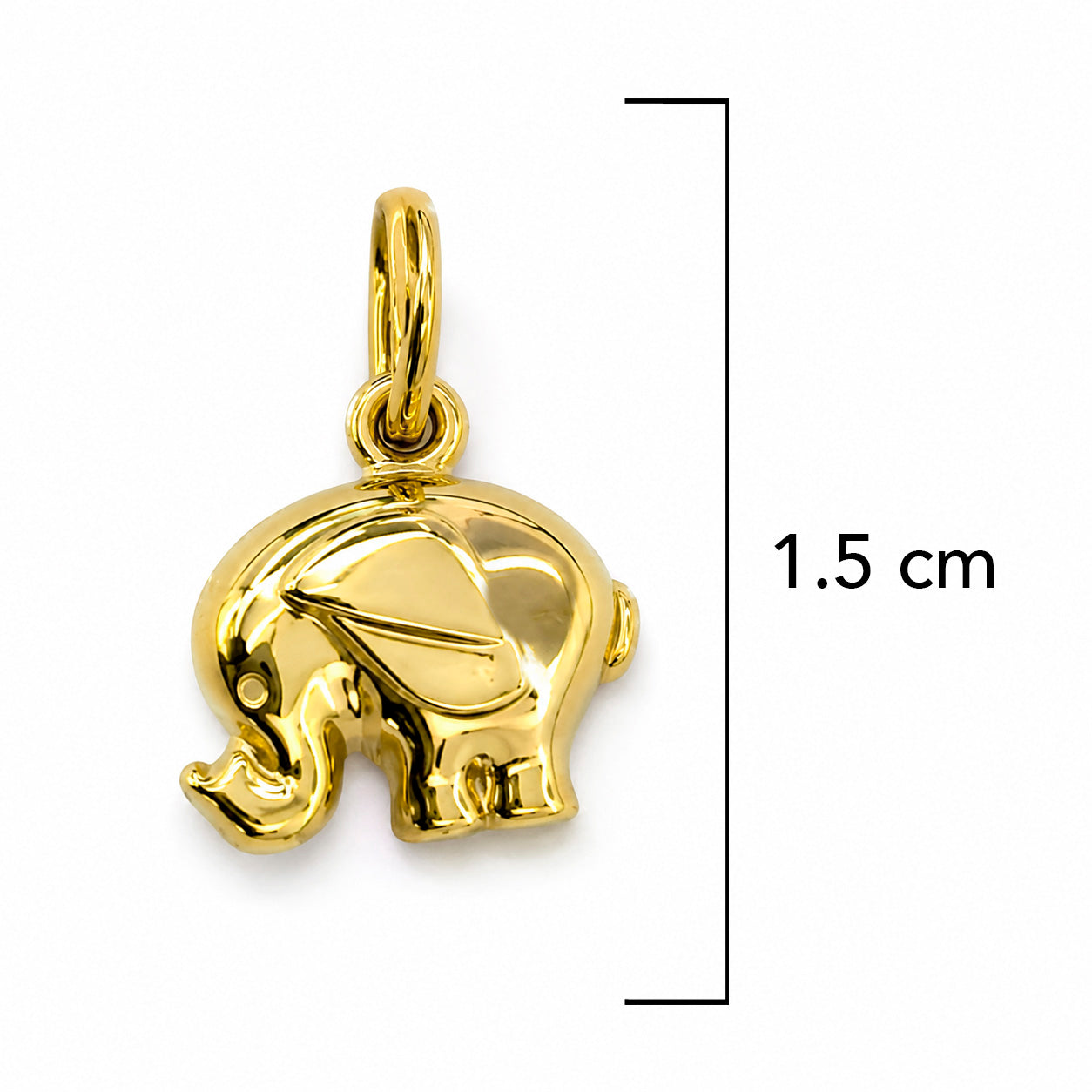 Dije Elefante Bombeado Oro 14K