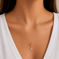 Dije Libelula con Swarovski Oro 14K