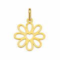 Dije Flor con Corazón Oro 14K