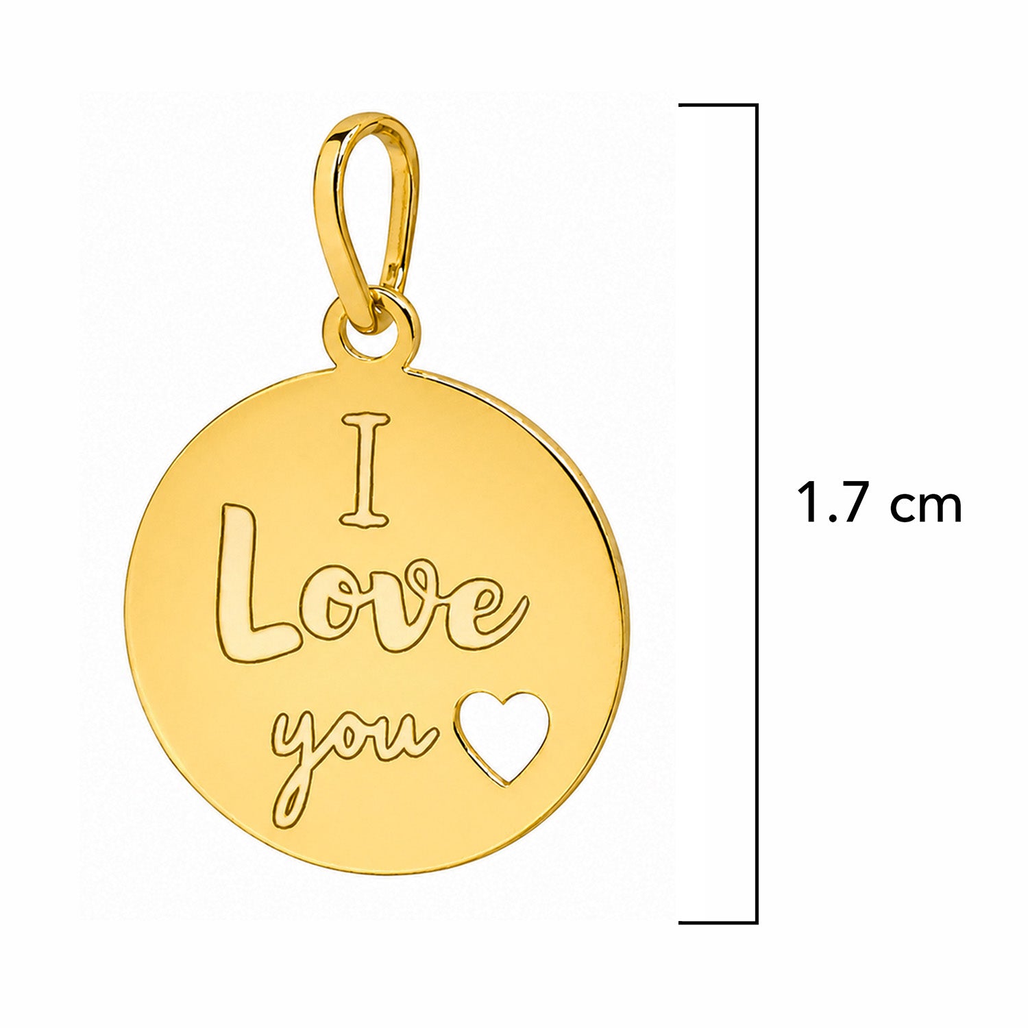 Dije Grabado I LOVE YOU Oro 14K