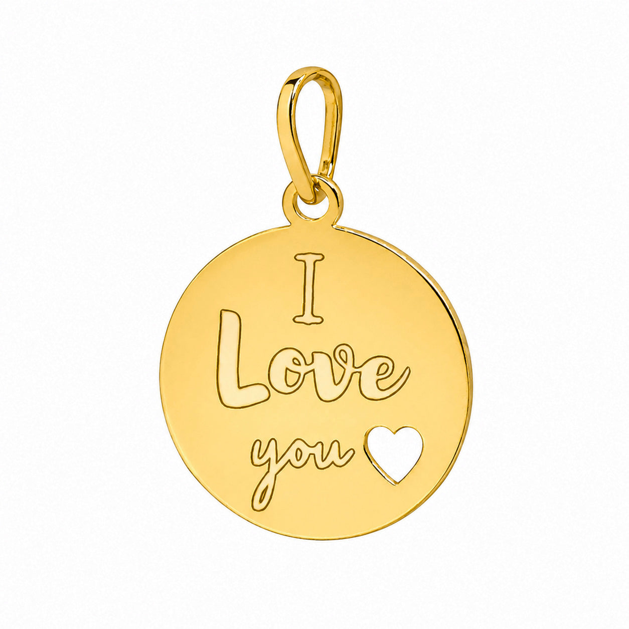 Dije Grabado I LOVE YOU Oro 14K