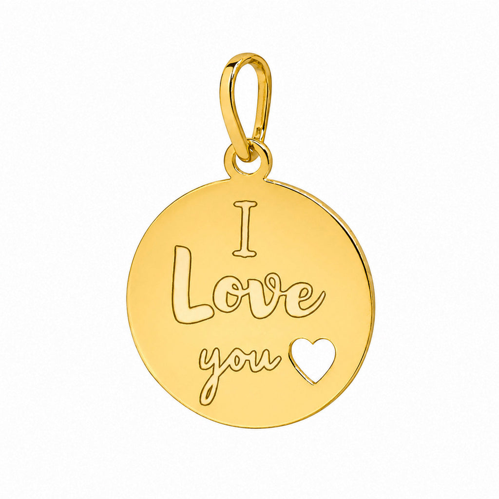Dije Grabado I LOVE YOU Oro 14K