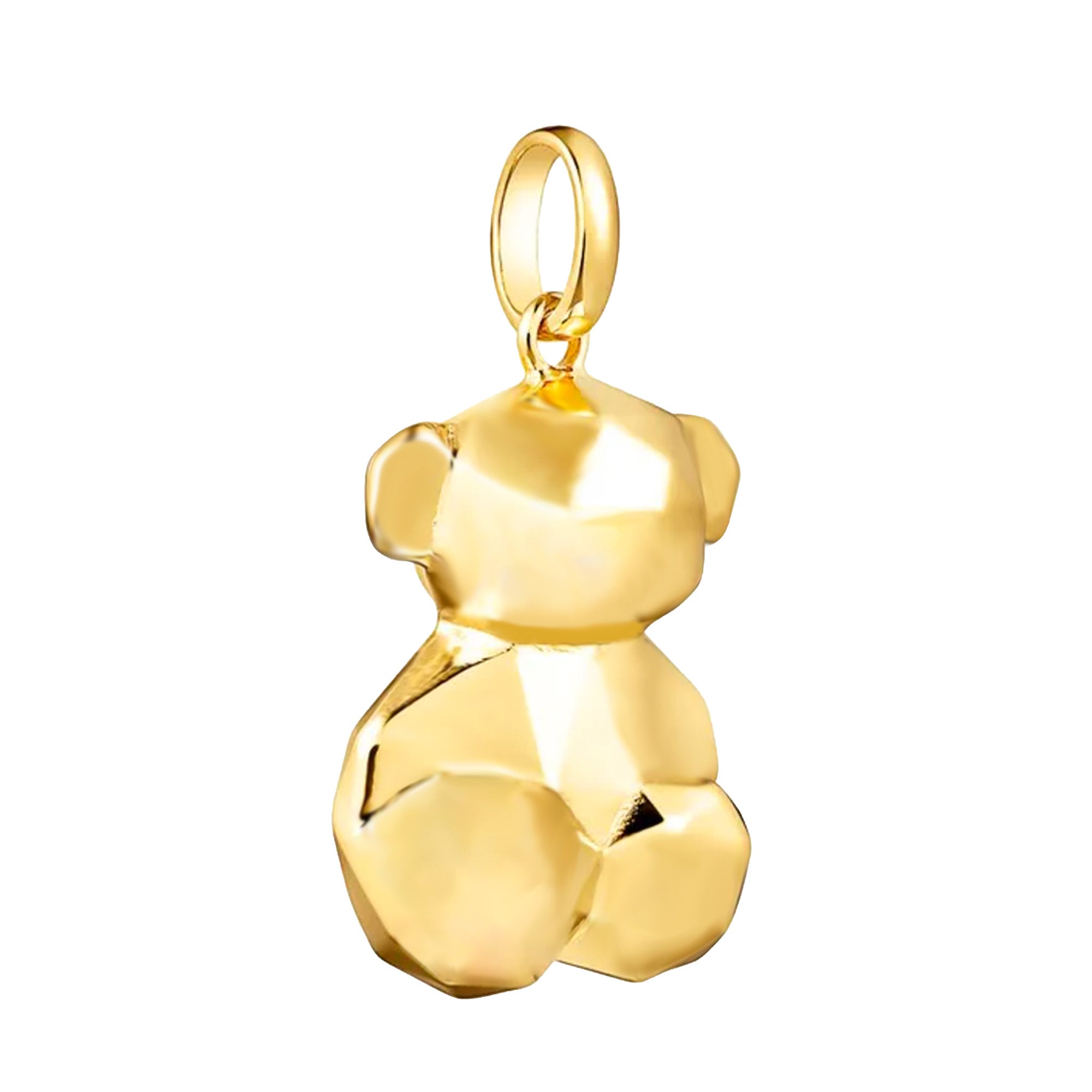Dije Oso 1.1 Bombeado Bañado en Oro 18 k, Plata 925
