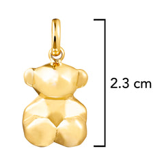 Dije Oso 1.1 Bombeado Bañado en Oro 18 k, Plata 925