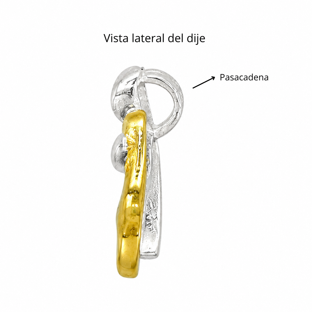 Dije Abrazo Perro, Plata .925 con Baño de Oro