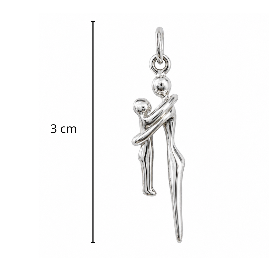 Dije Abrazo Familia de 2, Plata .925