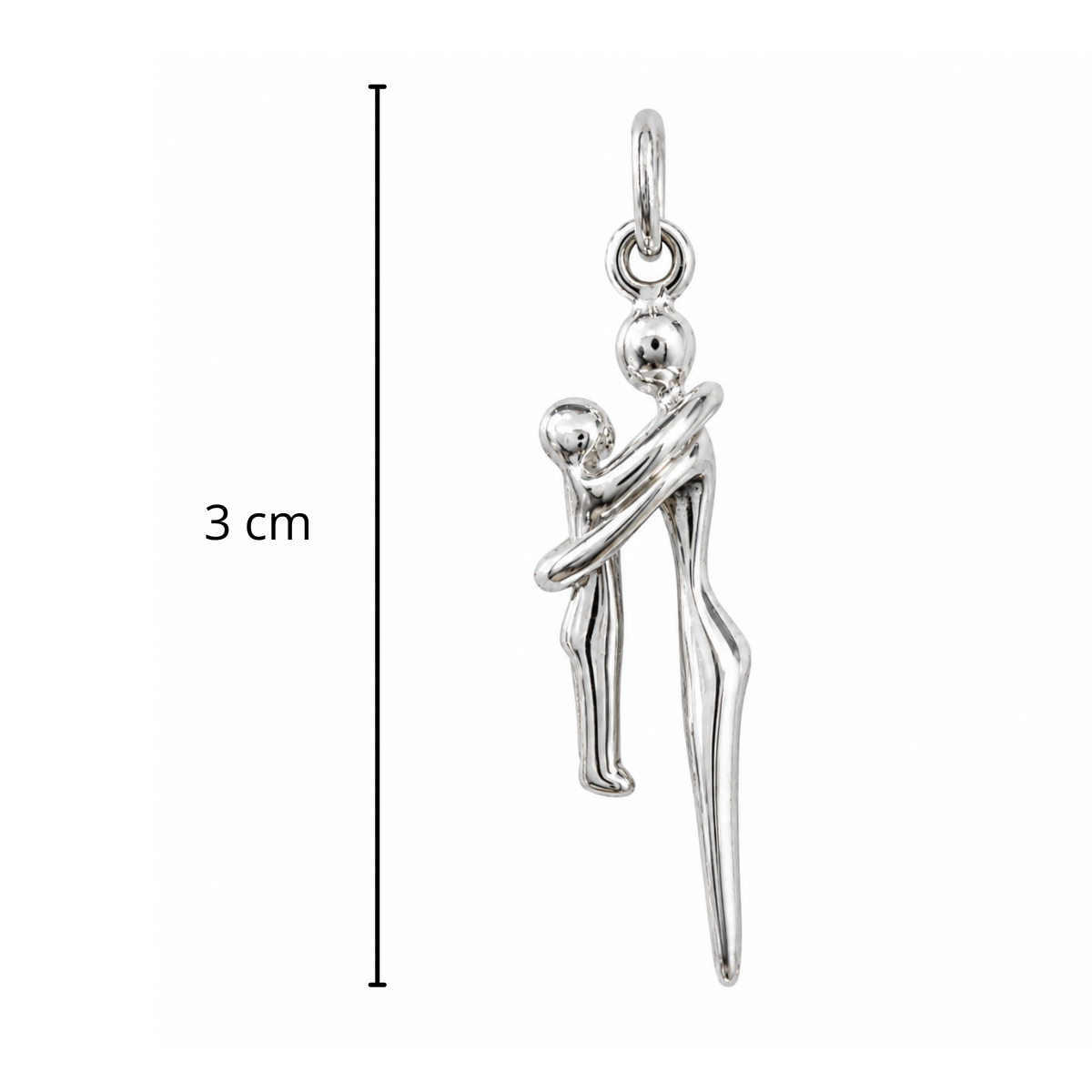 Dije Abrazo Familia de 2, Plata .925
