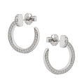 Arracada Inspirada Cartier 1:1 Clavo con Circonias, Plata .925 con Baño de Rodio