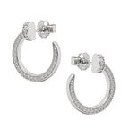 Arracada Inspirada Cartier 1:1 Clavo con Circonias, Plata .925 con Baño de Rodio