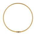 Collar Mónaco Chain Original Panza de Víbora Espiga 40 cm 5mm de grosor. Broche con Circonias, Oro 14k