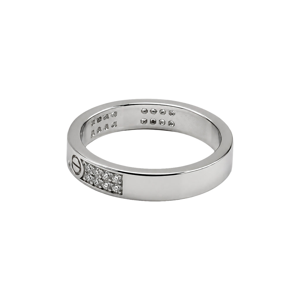 Juego Cartier1:1 Brazalete y Anillo Amor con Circonias, Plata .925 con Baño de Rodio