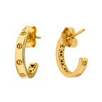 Arracada Inspirada Cartier 1:1 Amor, Plata .925 con Baño de Oro 18k