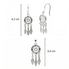 Juego de Atrapa Sueños con Circonias Plata .925