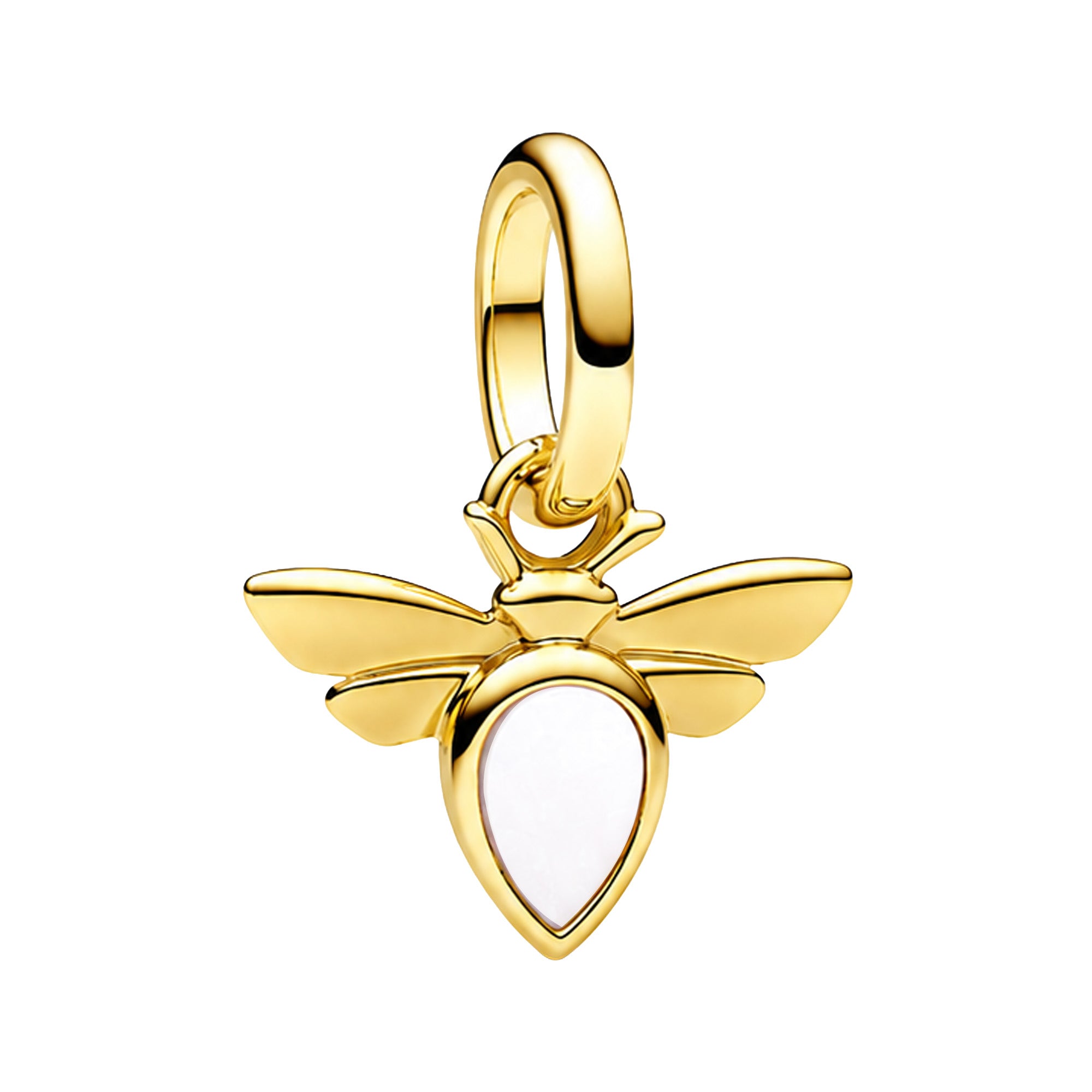 Charm Inspirado Pan 1:1 Luciérnaga Dorada, Plata .925